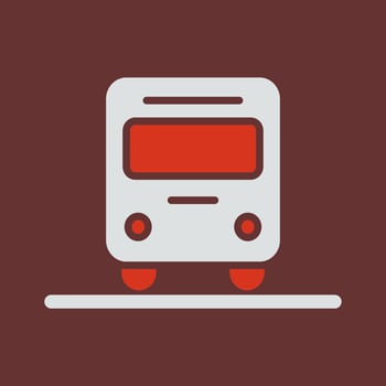 Oncoming Bus Icon Design vector