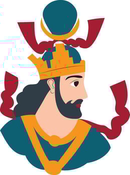 Kavad I hand drawn vector