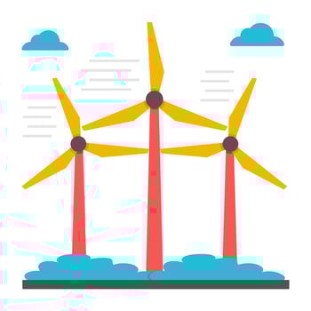 Windmills icon, editable vector