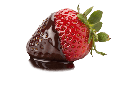 Chocolate Covered Strawberry Delight Sweet, Red, Rich, Decadent Treat png