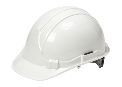 White Hard Hat Safety Construction Worker Head Protection Gear png