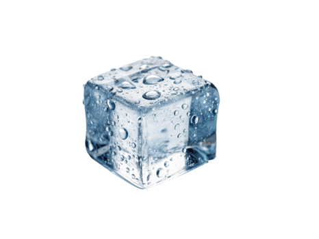 Single Ice Cube, Crystal Clear, Cold, Water Drops, Frozen, Refreshing, Chilling, Purity, Transparenc png