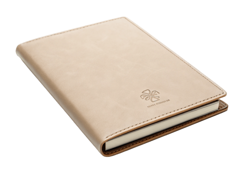 Elegant Beige Leather Notebook, Journal, Diary, Writing, NoteTaking, Luxury, Premium, Classic, Handm png