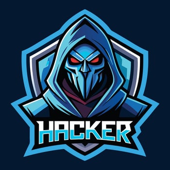 the logo for hacker vector