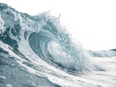 Ocean Wave Crashing Glitch Art Digital Surrealism Abstract png