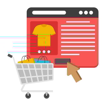 A trendy design icon of web shopping vector