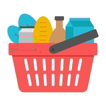 Creative design icon of grocery shopping vector