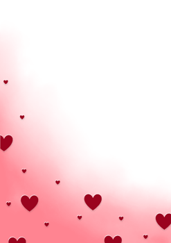 A pink heart shaped piece of paper with hearts png