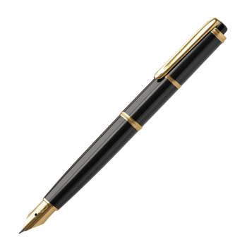 Chic Black and Gold Pen on Transparent Background, Perfect for Business and Creative Projects png