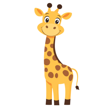 Smiling Cartoon Giraffe png