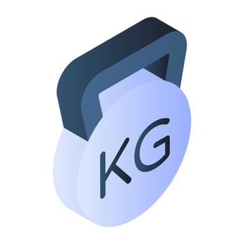 A trendy design of kettlebell vector