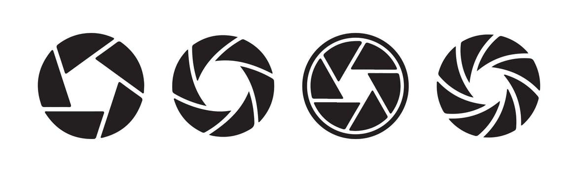 camera lens shutter diaphragm aperture vector