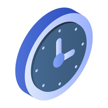 Editable design icon of wall clock vector