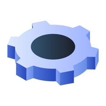 Editable design icon of gear vector