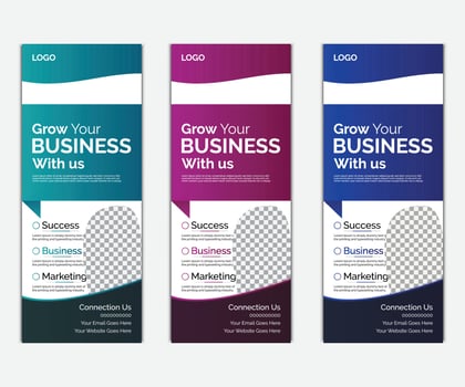 Customizable Corporate Rollup Banner for Marketing Campaigns for Office and Events vector