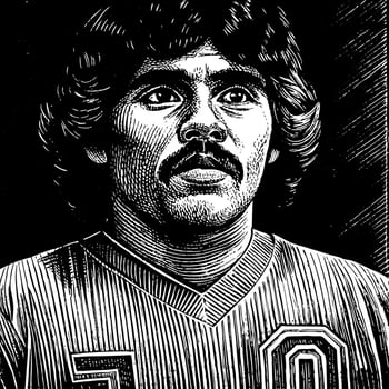 Vintage Diego Maradona soccer player artwork a tribute to the football legend vector