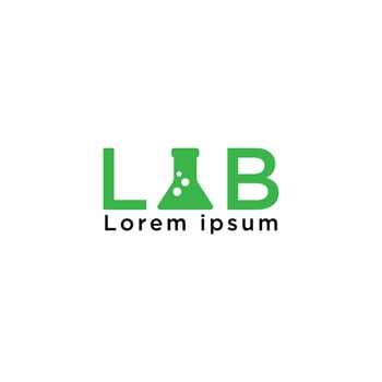 Latter lab logo design template vector