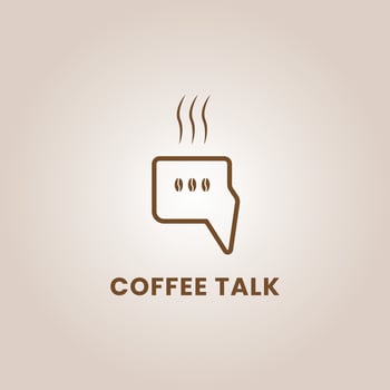 Coffee talk logo template design vector