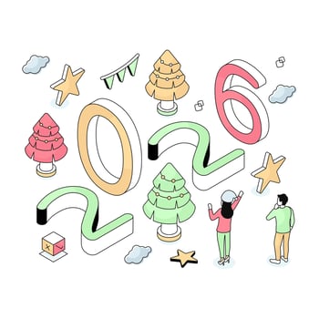 Editable design illustration of new year celebration vector