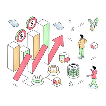 Premium download illustration of financial analytics vector