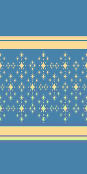 Starry Stars Yellow Embroidery on Blue Background Seamless Pattern. Tribal Geometry Traditional Native Design. tribal fabric, tile, carpet, , illustration, print striped ornament florals vector