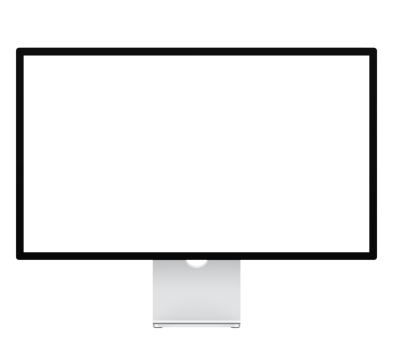 Screen or monitor mockup template Transparent Blank screen Frame only png