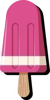 illustration of ice cream Cartoon sticker for summer design vector