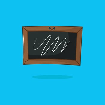 Illustration cute wooden chalkboard vector