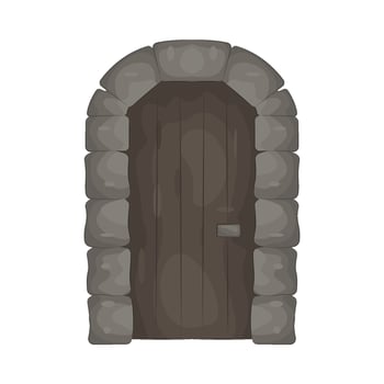 Illustration of Dungeon Door vector