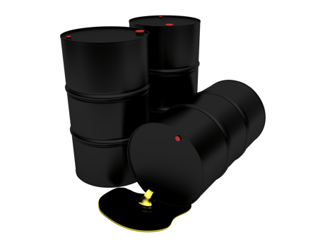 Oil barrels with yellow liquid leaking out of them png