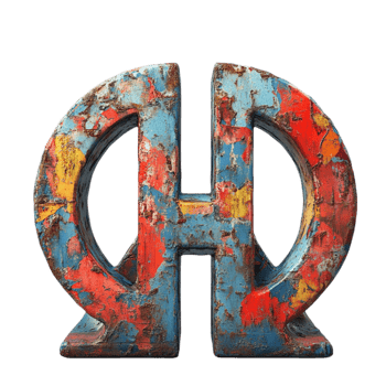Rusty Metal Sign with Painted Letter H png