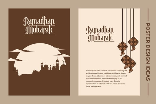 Islamic Ramadan poster design collections vector
