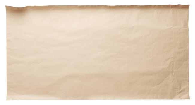 Horizontal crumpled paper sheet png