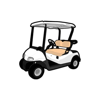 golf cart buggies electric vector