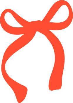 Coquette Bow Wavy Ribbon Quirky Valentine Squiggle Flat Design png