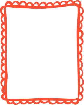 Retro Wavy Ribbon Vertical Rectangle Frame Valentine Squiggle Flat Design png