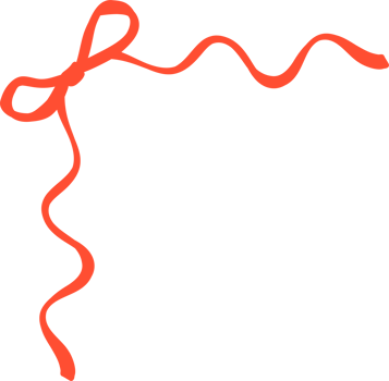 Retro Bow Wavy Ribbon Border Corner Valentine Squiggle Flat Design png