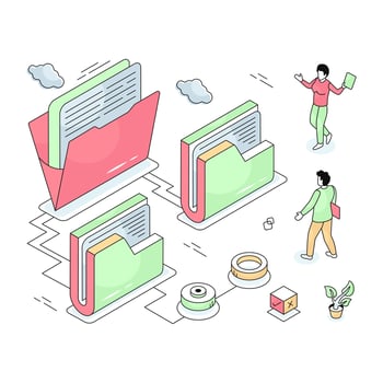 A unique design illustration of folders vector