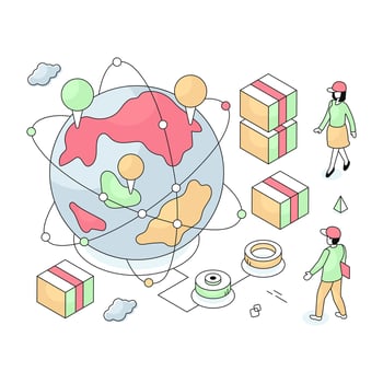 Premium design illustration of global location vector