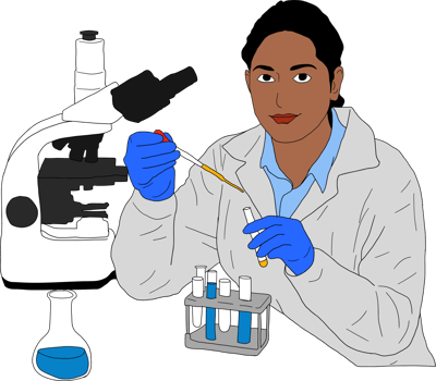 Young scientist in a medical laboratory png