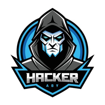 the logo for hacker a team vector