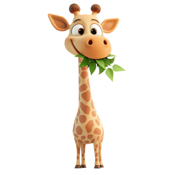 Funny giraffe cartoon png
