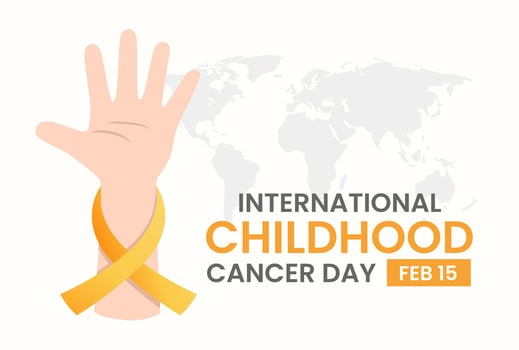 International Childhood Cancer Day Illustration vector