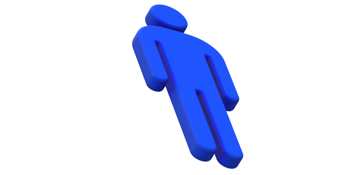 Modern 3D Male Icon Masculine Profile Design png