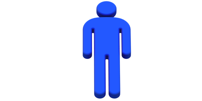 3D Male Icon Design Realistic Man Silhouette 3D Model png