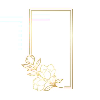luxury gold floral frame vector