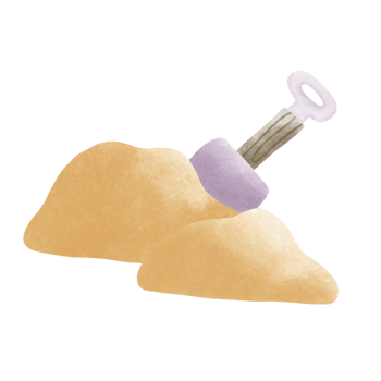 sand with toy on the beach png