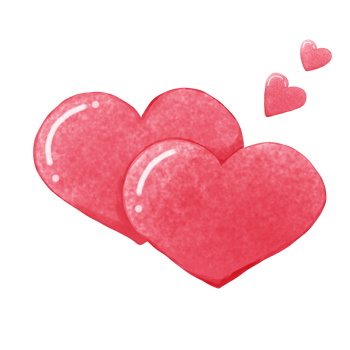 two hearts on transparent background png