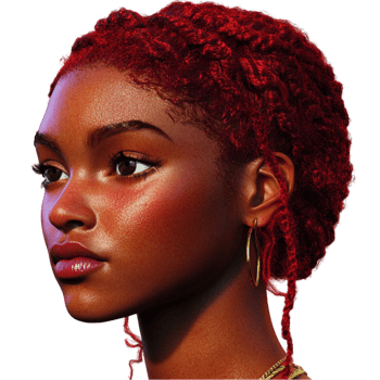 Realistic 3D Portrait of a Woman png