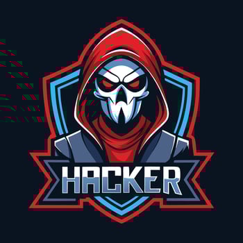 the logo for hacker vector